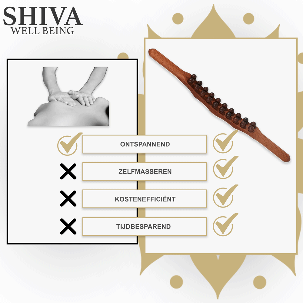 Shiva™ Gua Sha Wooden Therapy Staaf