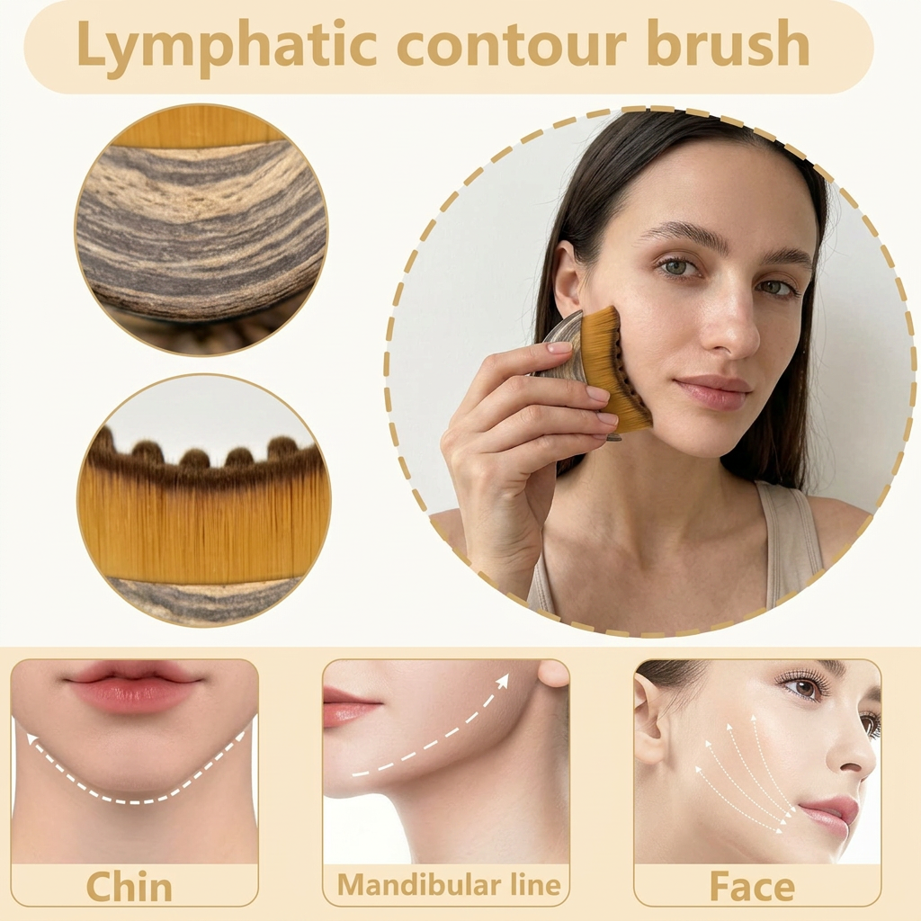 Lymfatische Gezichtsborstel + Gratis Oog Massage Stick